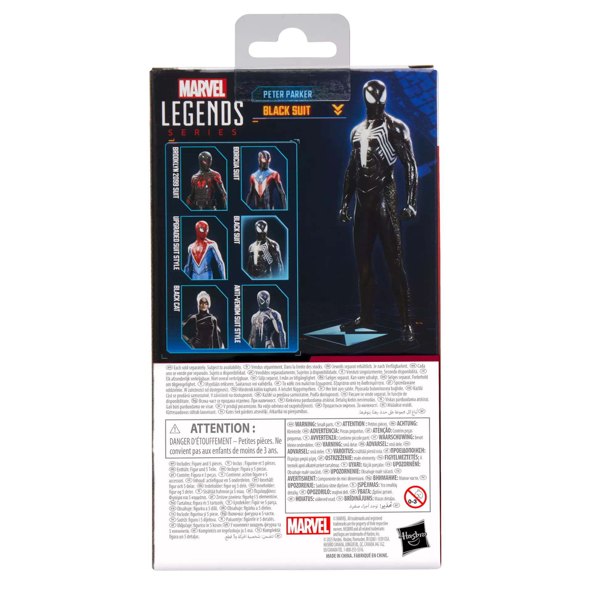 Hasbro's Marvel Legends Series Gamerverse Peter Parker in Black Suit 6 - inch Collectible Action Figure for Fans and Collectors