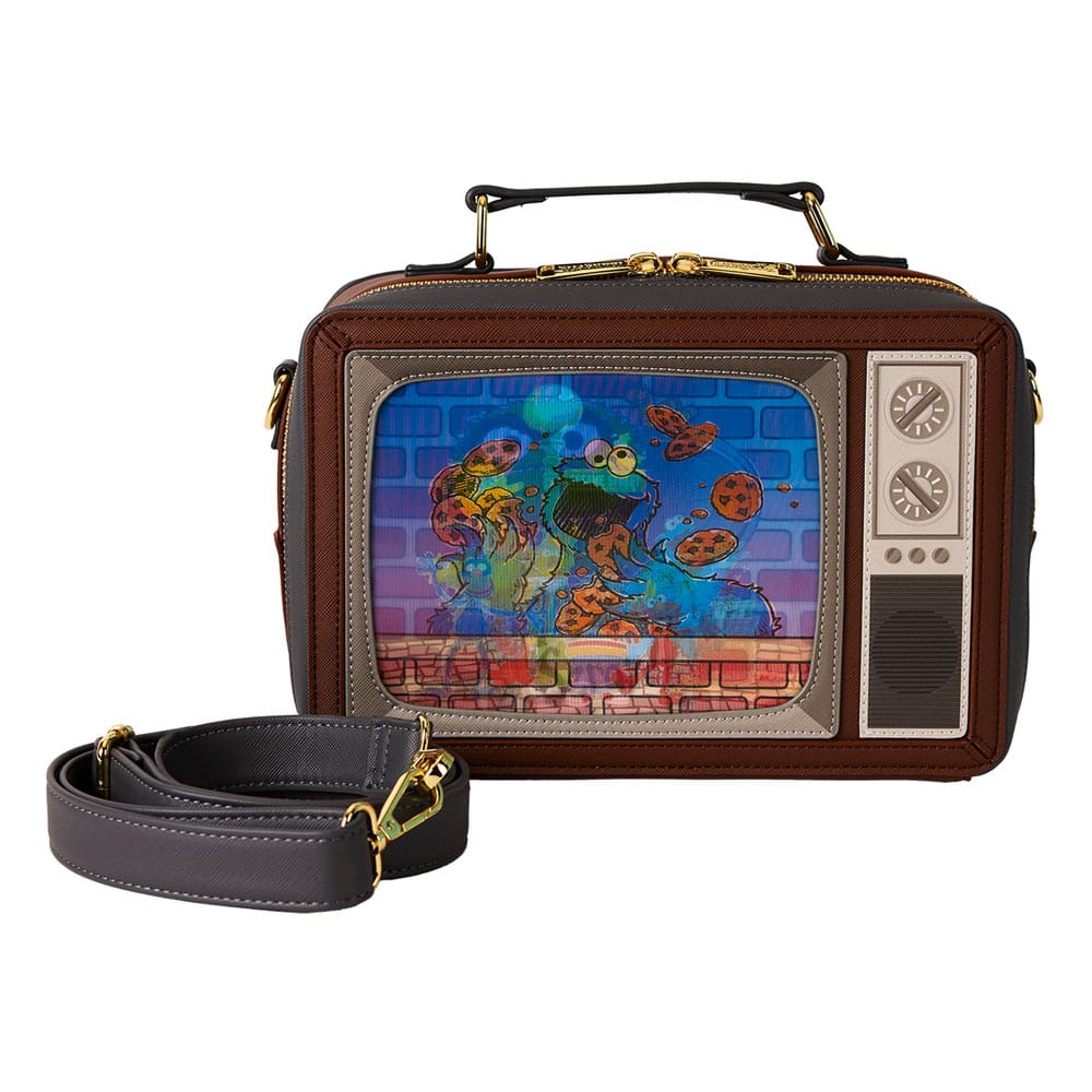 Loungefly Retro TV Style Sesame Street Adjustable Lenticular Crossbody Bag