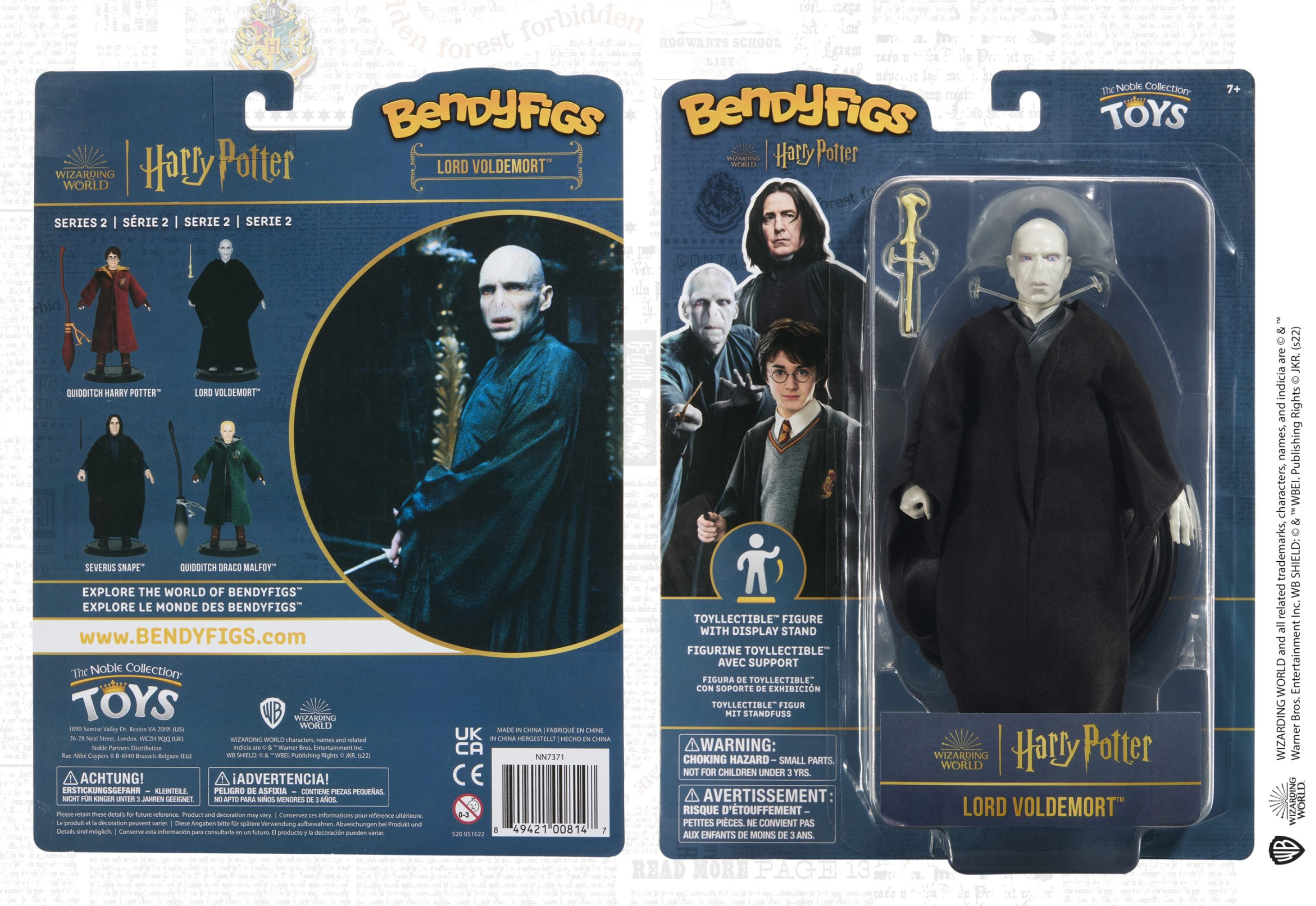 Authentic Bendable Lord Voldemort Figure from Harry Potter with Wand