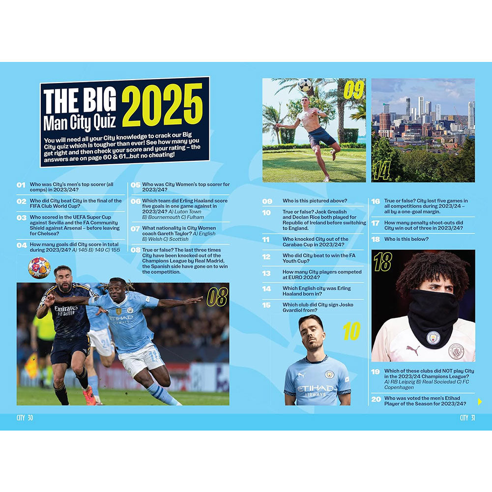 Manchester City FC 2025 Official Annual - A Must - Have for Fans