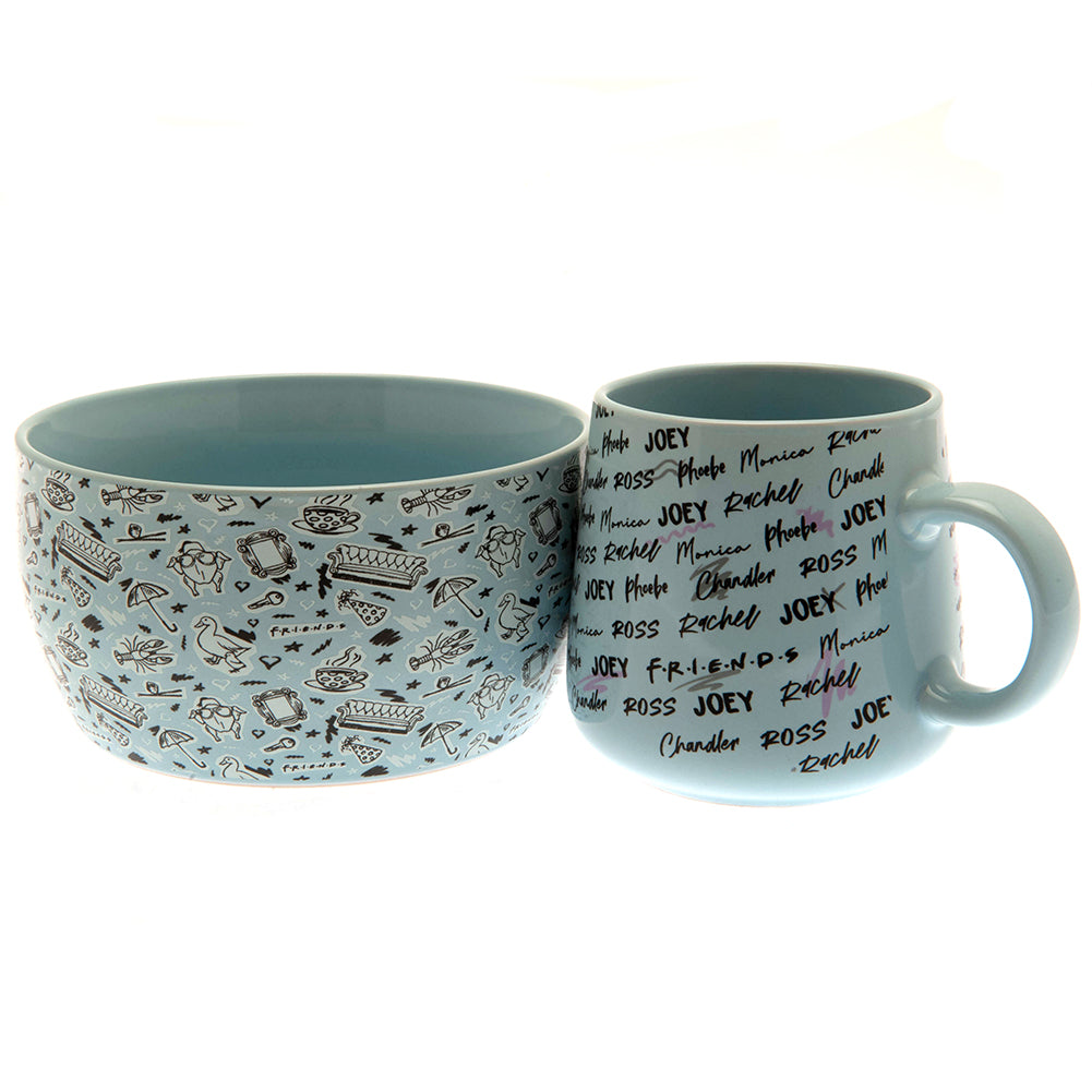 Popular TV Series Themed Friends Breakfast Gift Set with Ceramic Mug and Bowl