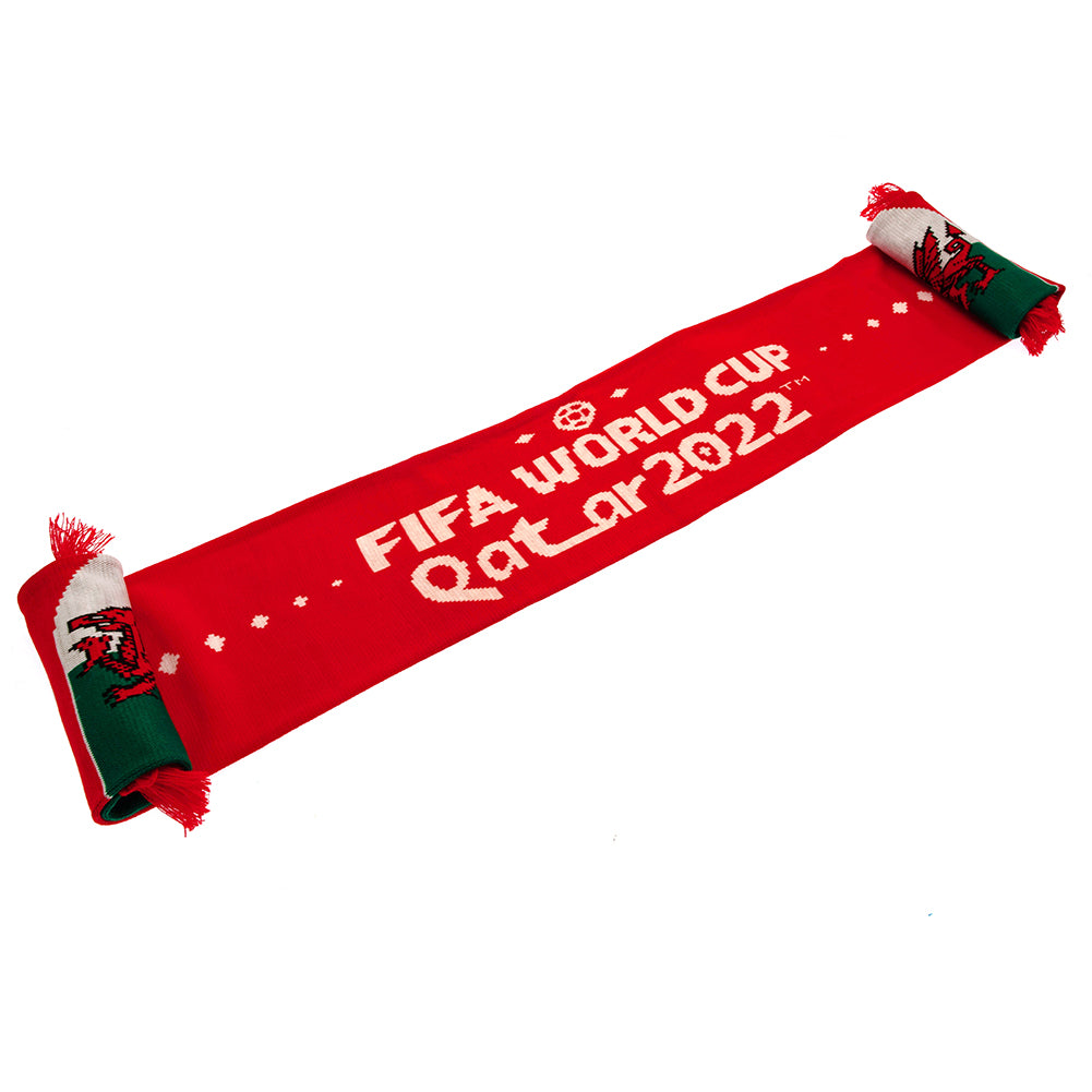 Qatar 2022 FIFA World Cup Wales Knitted Scarf for Supporters
