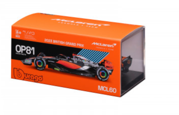 1:43 Scale Official Diecast Model of Formula 1 McLaren MCL60 Oscar Piastri's Car with Helmet
