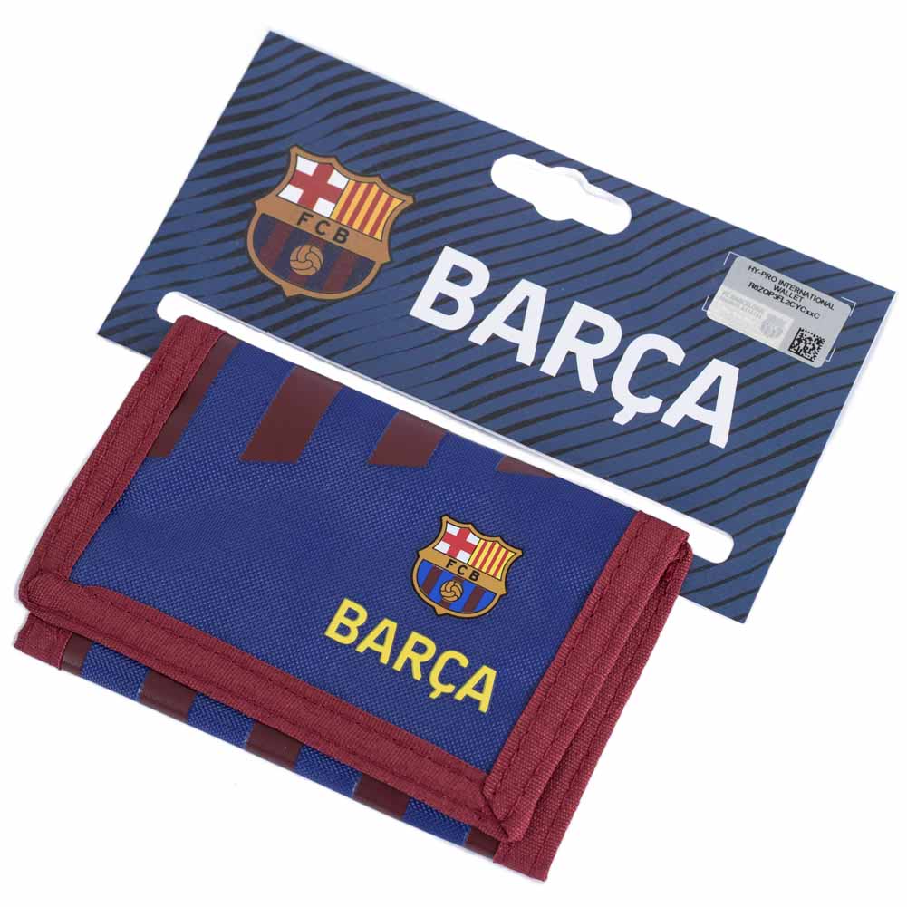 Full - Colour FC Barcelona Crest Stripe Design Polyester Wallet