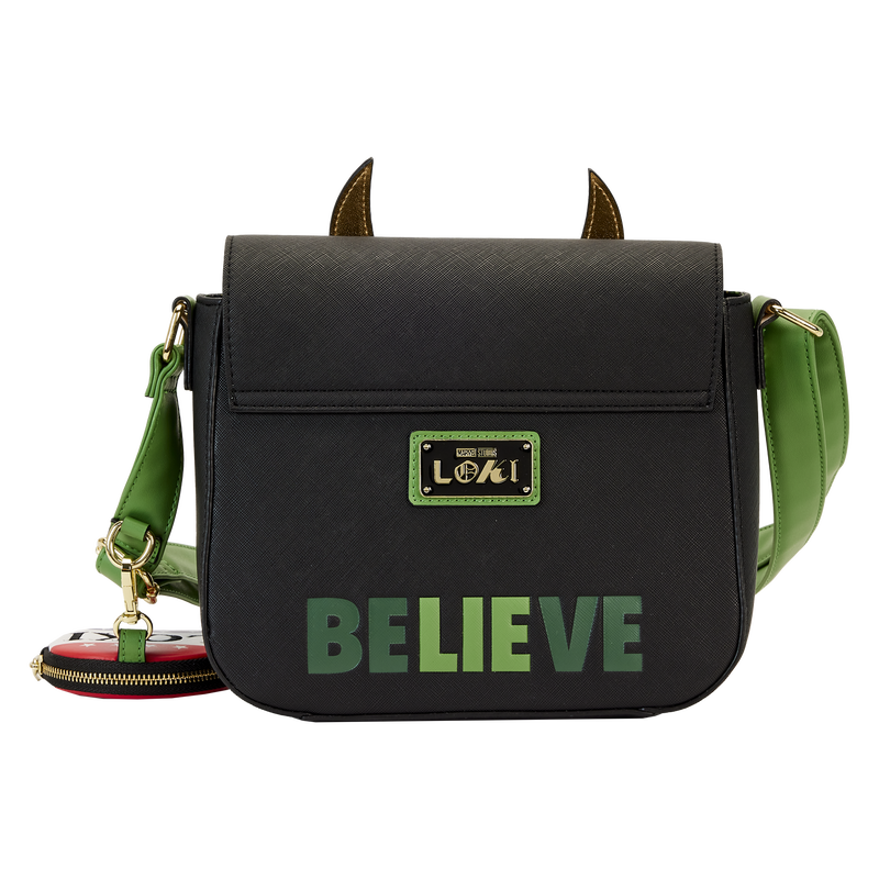 Loungefly Vegan Leather Loki for President Cosplay Adjustable Crossbody Bag