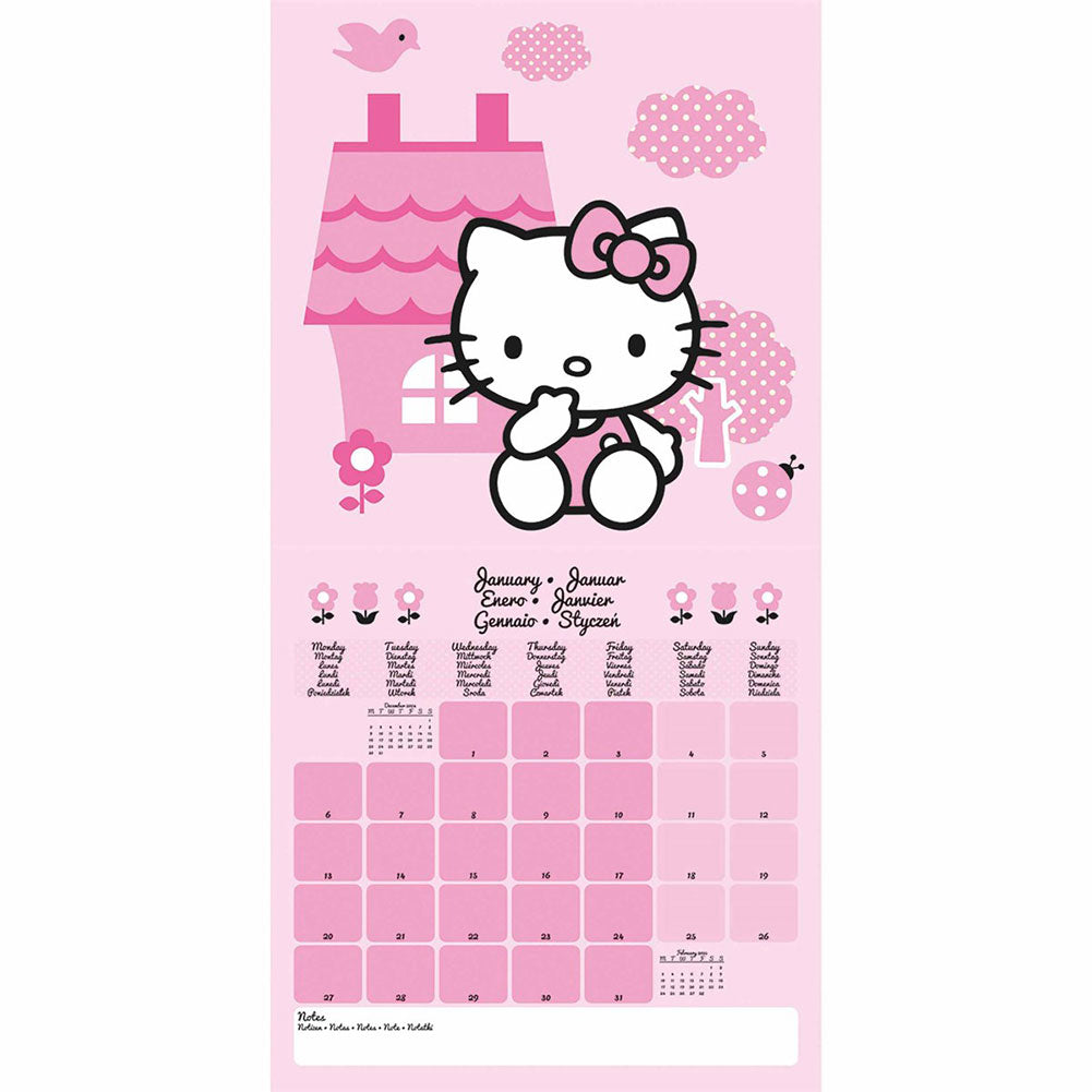 2025 Hello Kitty Decorative Square Wall Calendar
