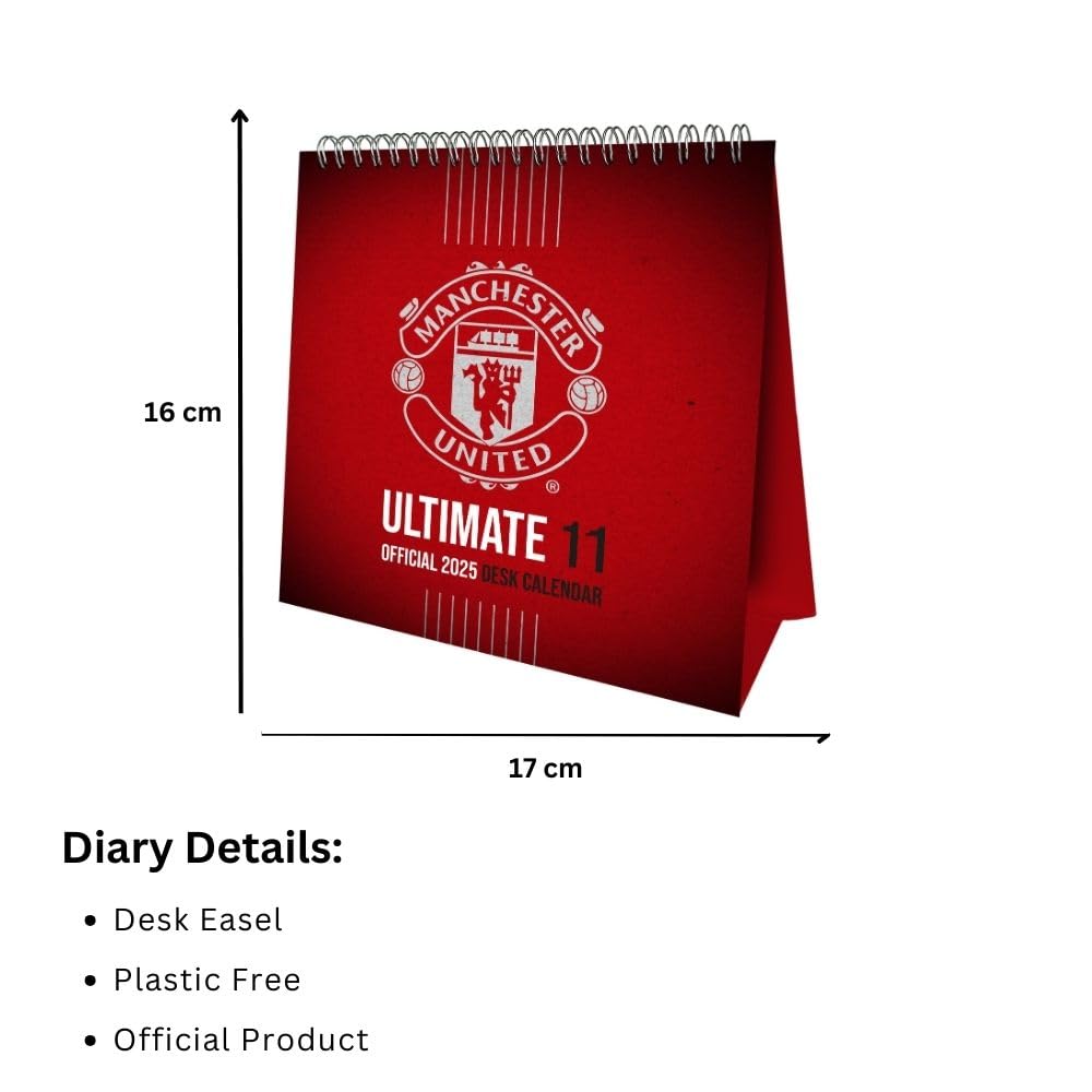 2025 Special Edition Manchester United FC Desktop Calendar - 'Ultimate 11'