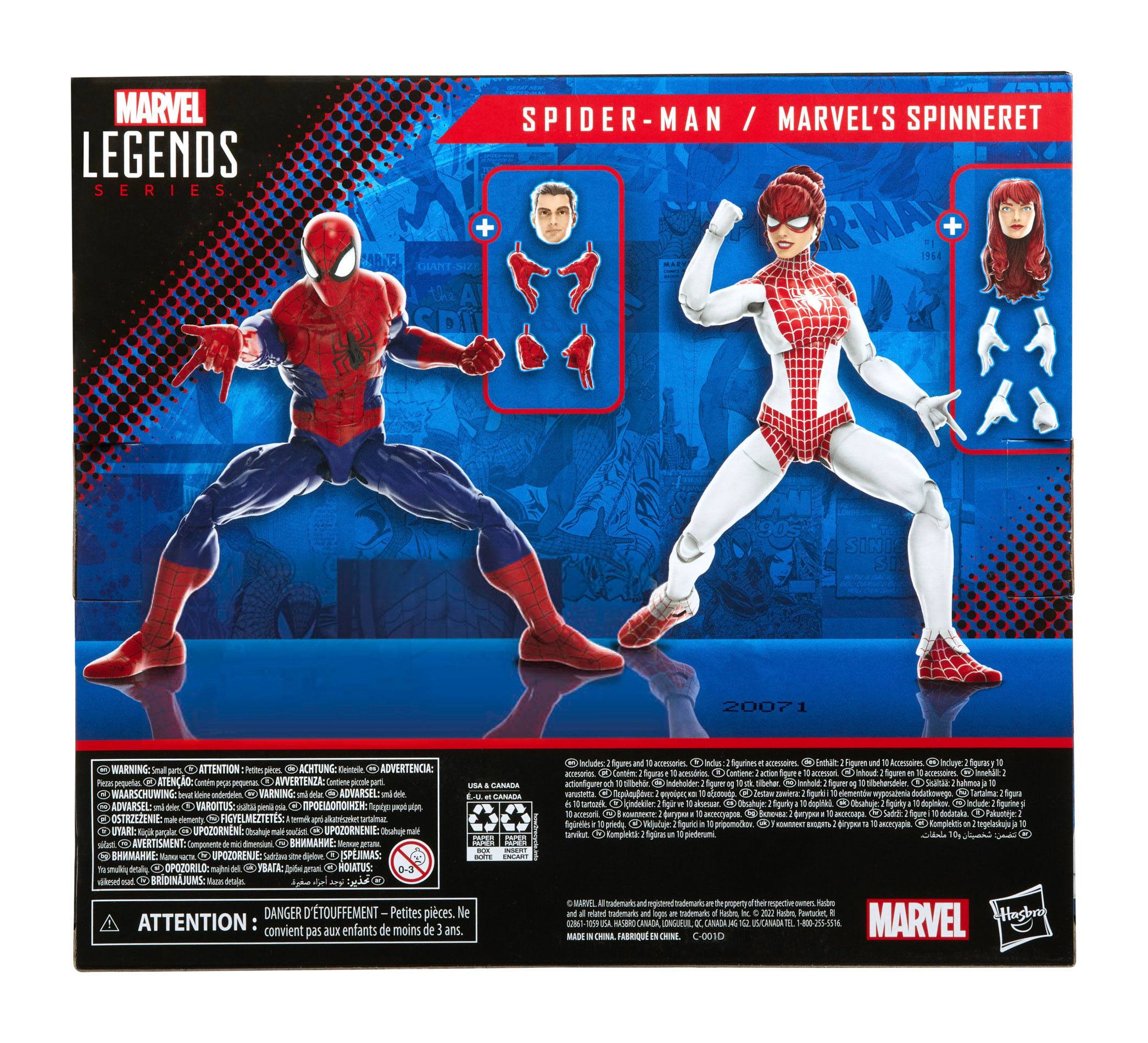 Hasbro 6-Inch Scale Marvel Legends Spider-Man and Spinneret Action Figure 2-Pack