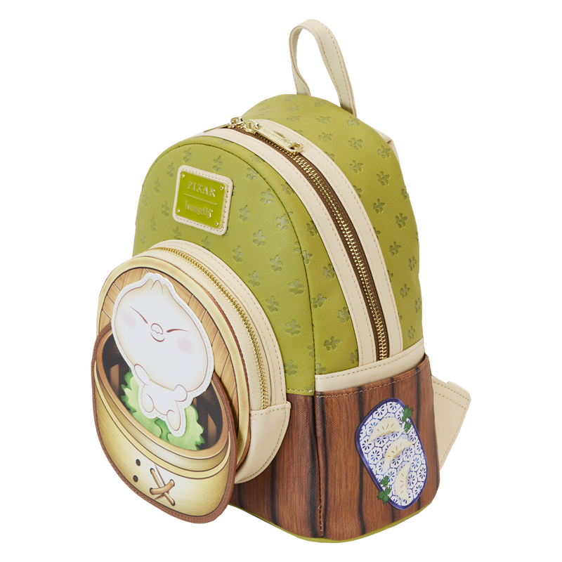 Loungefly Disney-Pixar Bao Themed Bamboo Steamer Basket Style Mini Backpack for Travel and Daily Use
