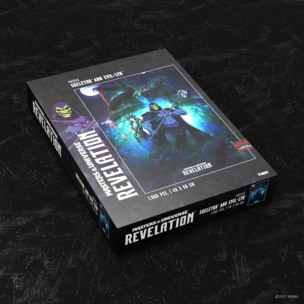1000-Piece Masters of the Universe Revelation Jigsaw Puzzle Featuring Skeletor and Evil-Lyn