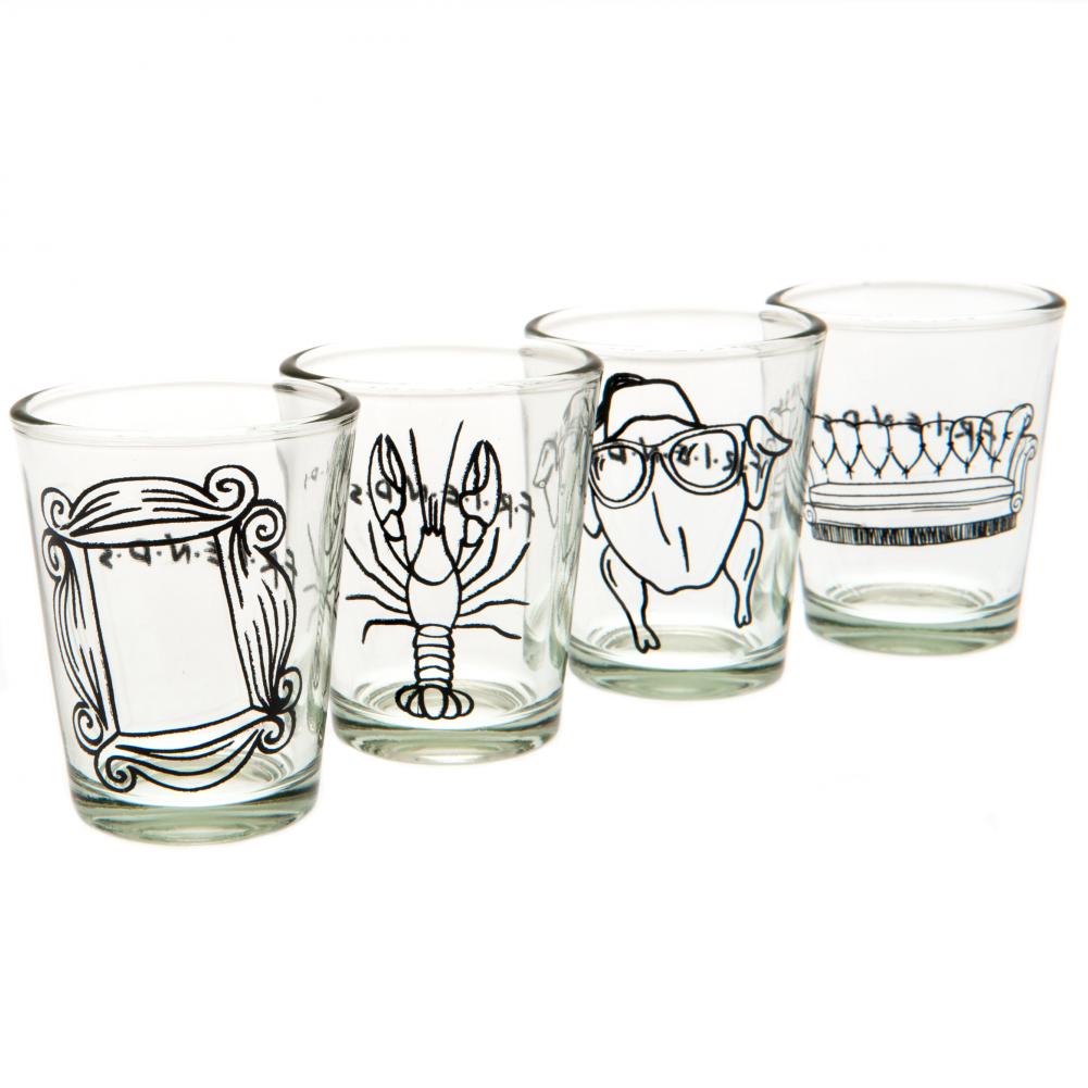 4-Piece Set of Unique Friends-Themed Shot Glasses