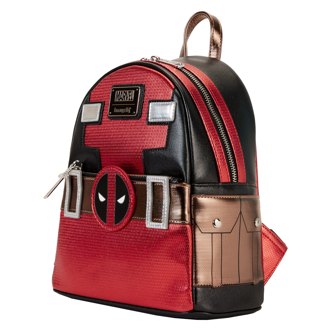 Loungefly Metallic Cosplay Mini Backpack Inspired by Marvel's Deadpool