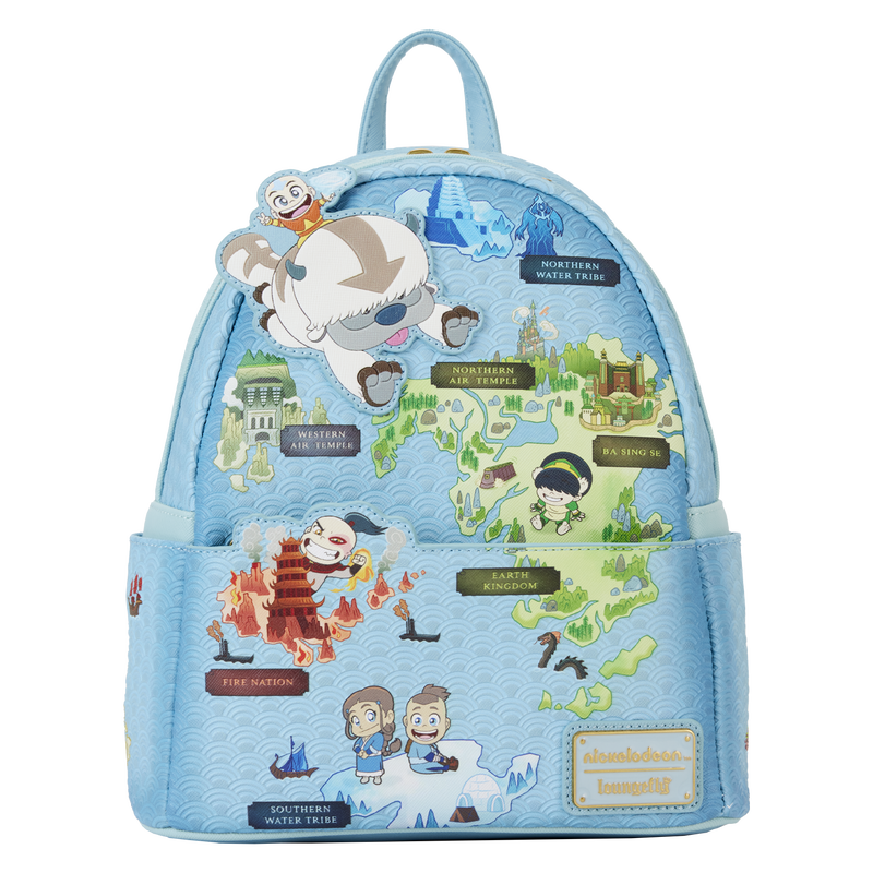 Loungefly Licensed Nickelodeon Avatar The Last Airbender Map of the Four Nations Mini Backpack for Fashionable Travelers