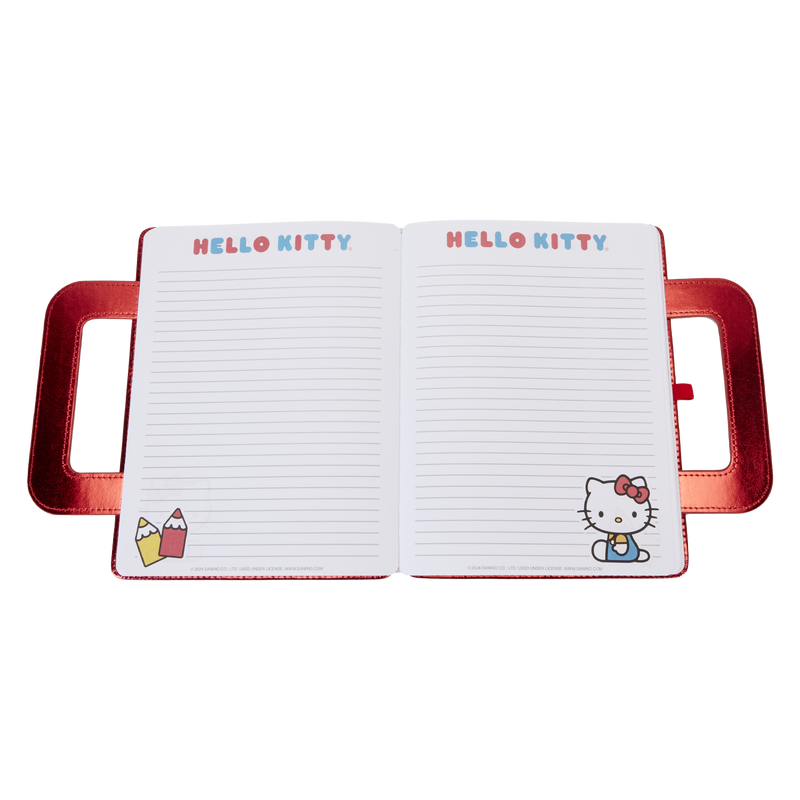 Loungefly Sanrio Hello Kitty 50th Anniversary Shiny Metallic Lunchbox-Style Journal