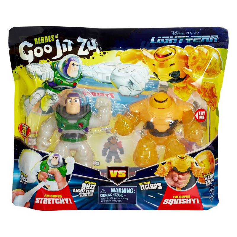Disney Pixar Lightyear Heroes of Goo Jit Zu - Metallic Buzz vs Zyclops Versus Pack