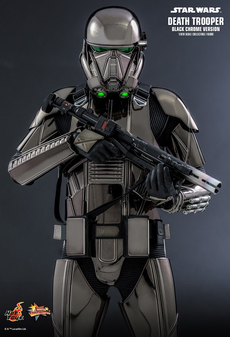 Exclusive Hot Toys 1/6 Scale Star Wars Black Chrome Death Trooper Collectible