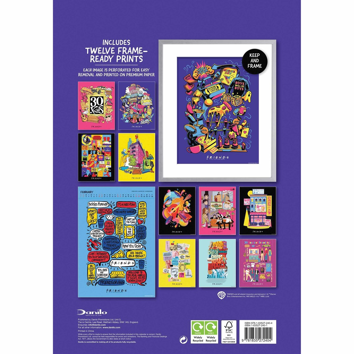 2025 Deluxe Edition Friends Themed Wall Calendar for Collectors