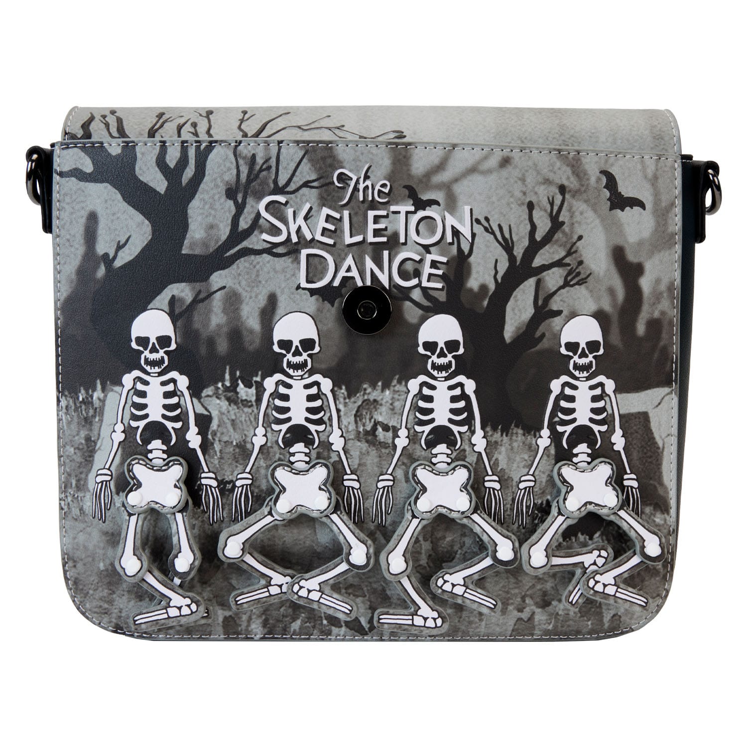 Loungefly Disney Glow-in-the-Dark Skeleton Dance Adjustable Crossbody Bag