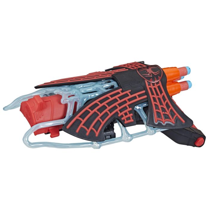 Marvel's Spider - Man: Across the Spider - Verse Inspired Miles Morales Tri - Shot NERF Blaster Toy for Kids