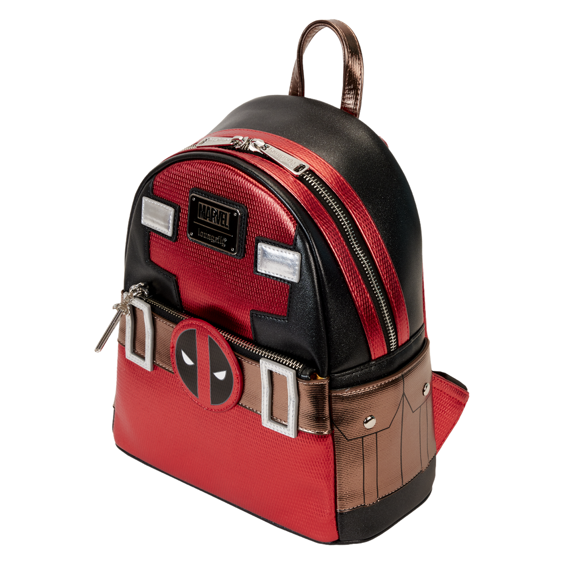 Loungefly Metallic Cosplay Mini Backpack Inspired by Marvel's Deadpool