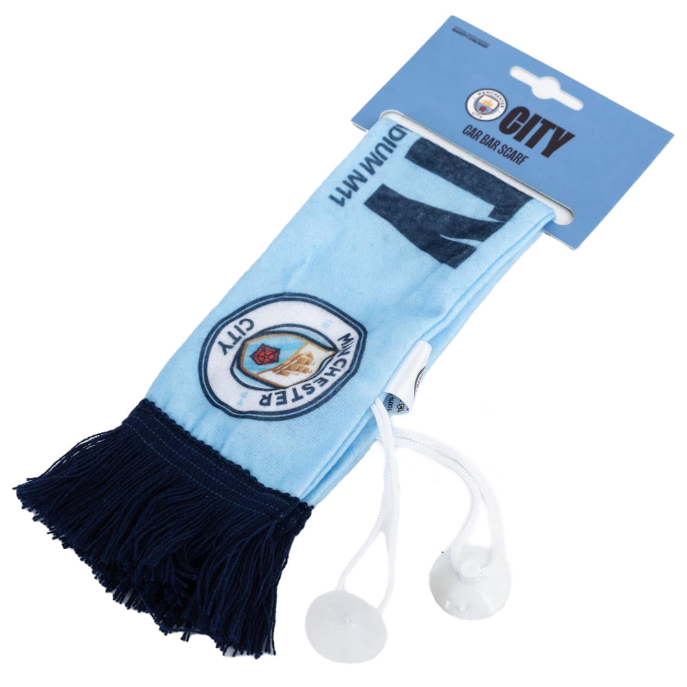 Mini Manchester City FC Car and Home Decor Scarf with Club Crests