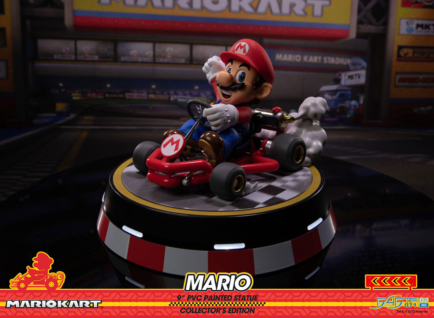 Collector's Edition Mario Kart Super Mario PVC Statue with LED Base