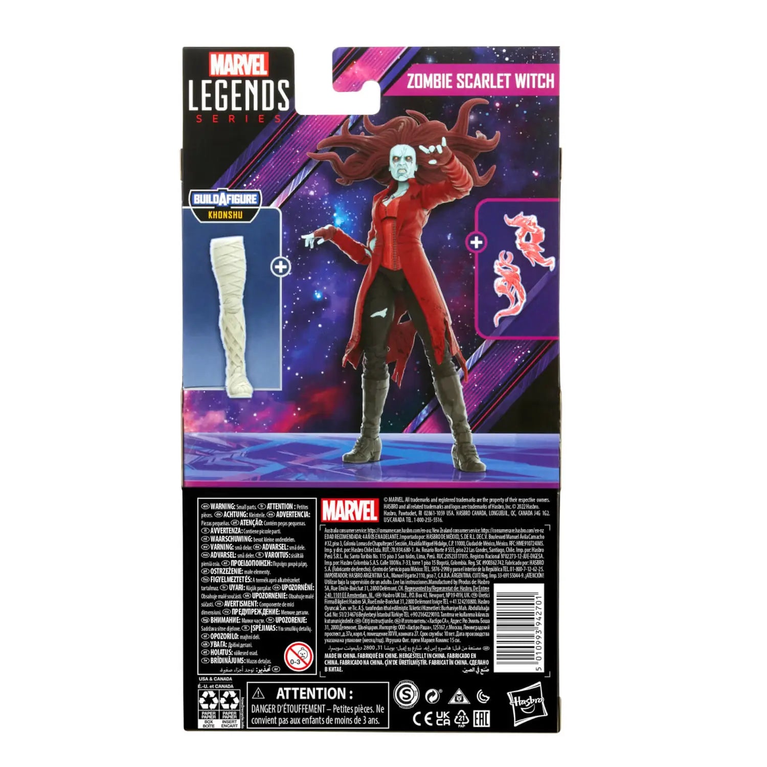 Hasbro 6-Inch Marvel Legends Series Zombie Scarlet Witch Action Figure (Khonshu BAF)