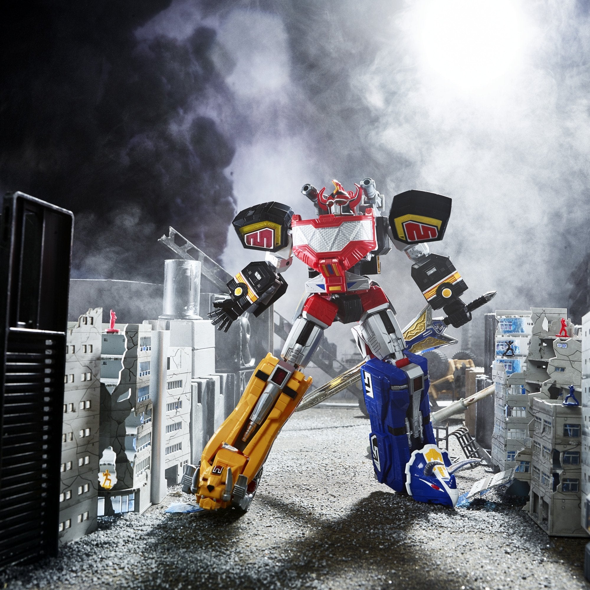 Hasbro Power Rangers Lightning Collection Premium Collectible Zord Ascension Project Mighty Morphin Dino Megazord Figure Set