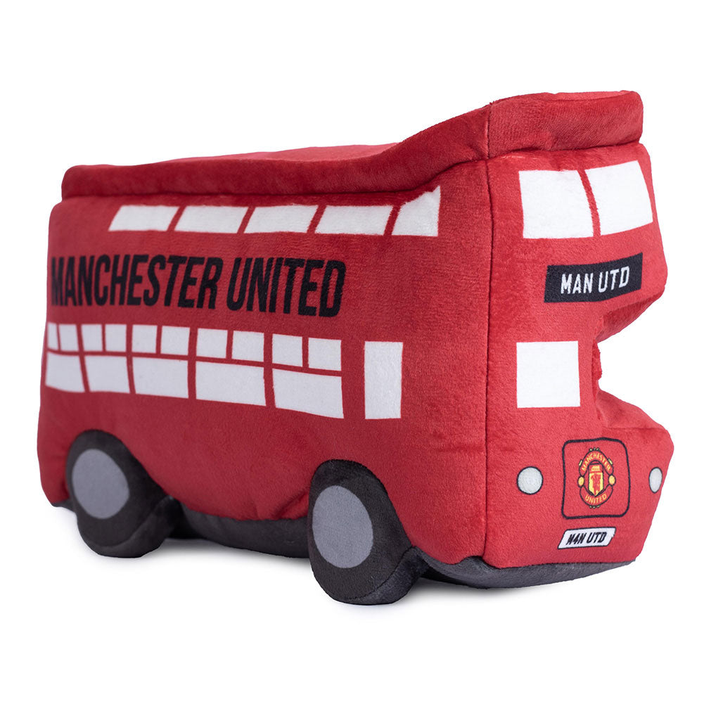 Vibrant Red Manchester United Soft Plush Bus Toy