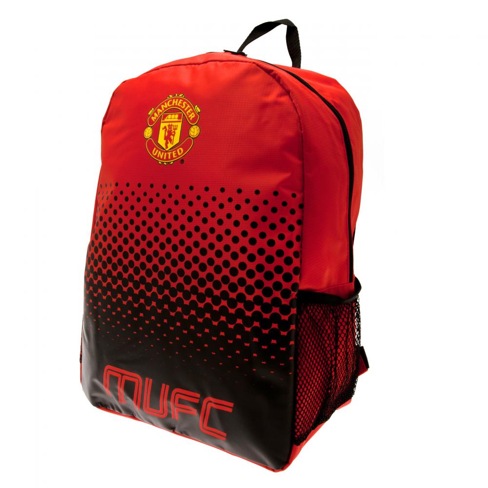 Stylish Manchester United Football Club Faded Design Backpack for Fans