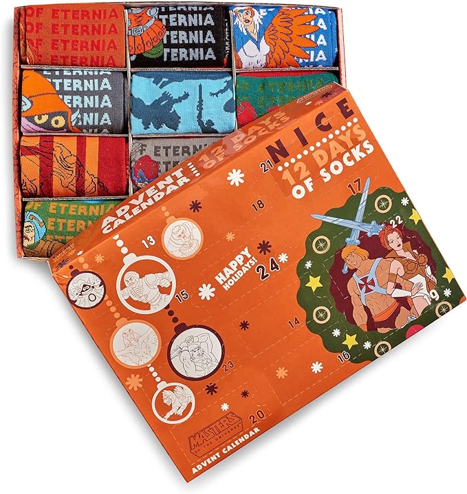 He-Man and the Masters Of The Universe 12 Days Of Socks Advent Calendar - A 'Great' Holiday Stocking Surprise