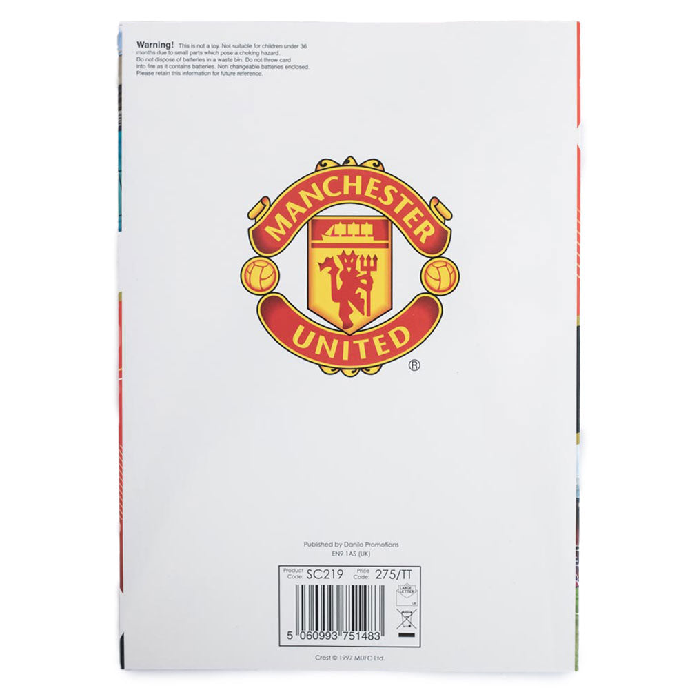Manchester United Football Club Musical Birthday Greeting Card