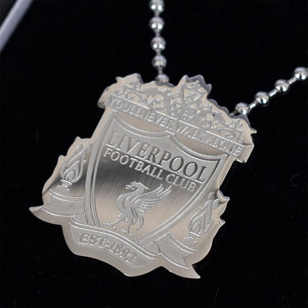 Large Stainless Steel Liverpool FC Pendant with Ball Chain