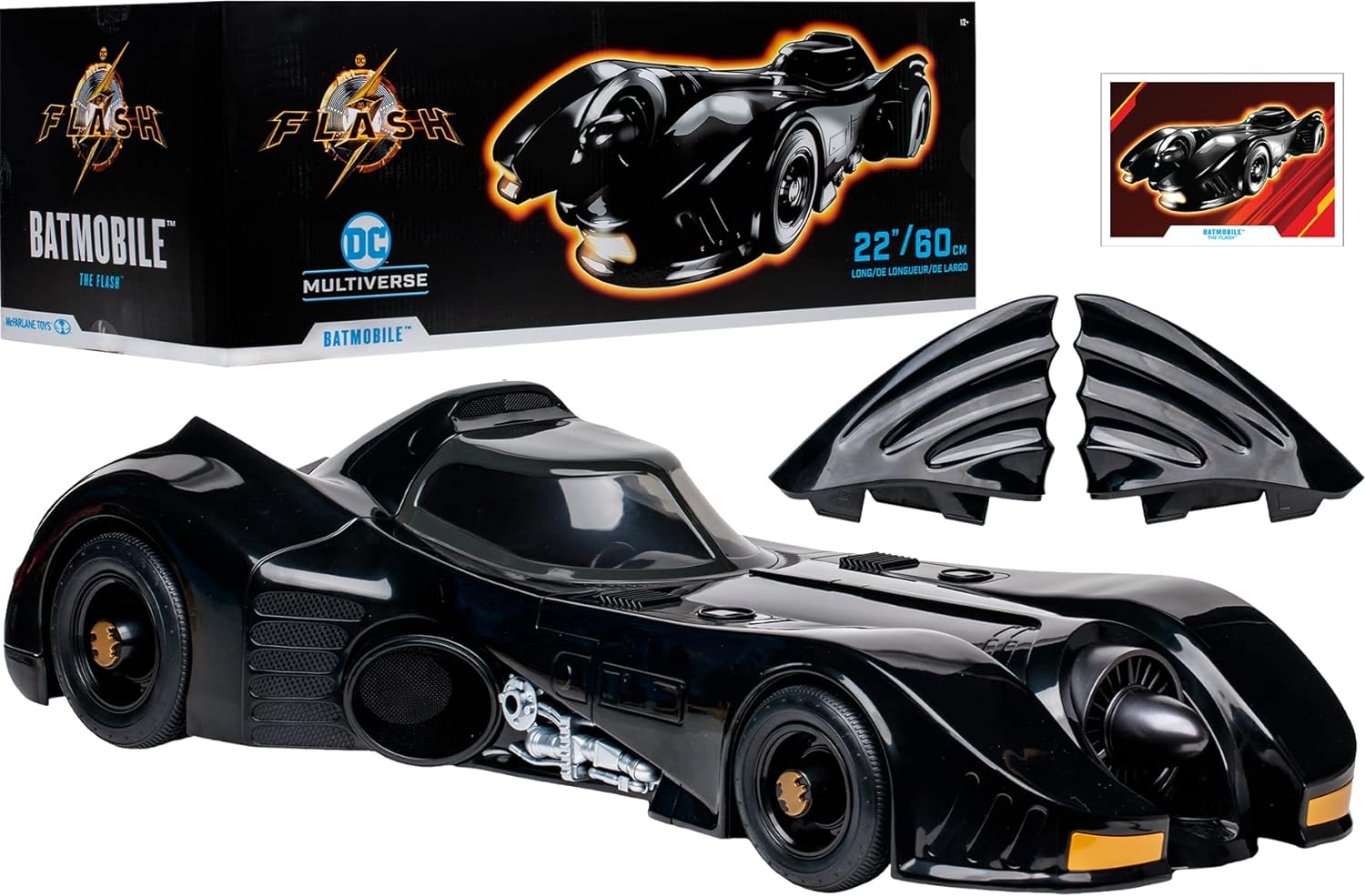 McFarlane DC Multiverse: Highly Detailed The Flash Movie Michael Keaton Batmobile