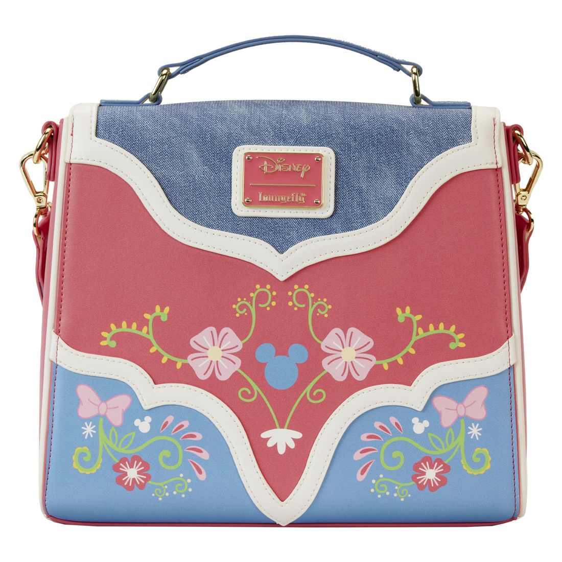 Loungefly Licensed Disney Western-Style Mickey And Minnie Design Crossbody Shoulder Bag for Fashion Lovers
