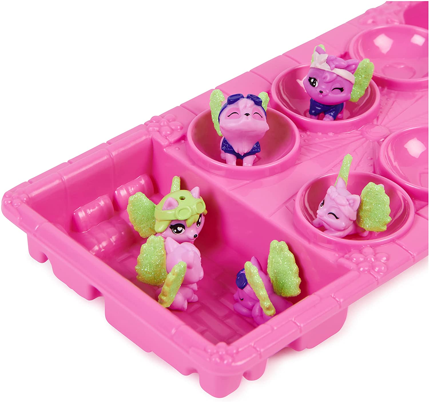 Hatchimals CollEGGtibles: Exclusive Rainbow-cation Wolf Family Carton with Surprising Playset and Collectible Toys