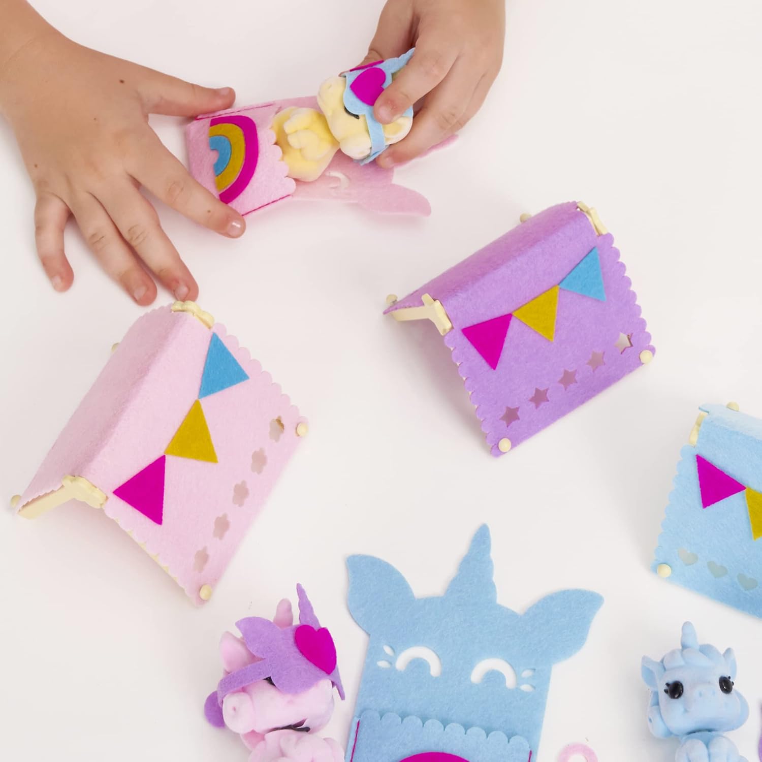 Fuzzikins Reusable Colouring Unicorn Sleepover Art Set for Endless Fun