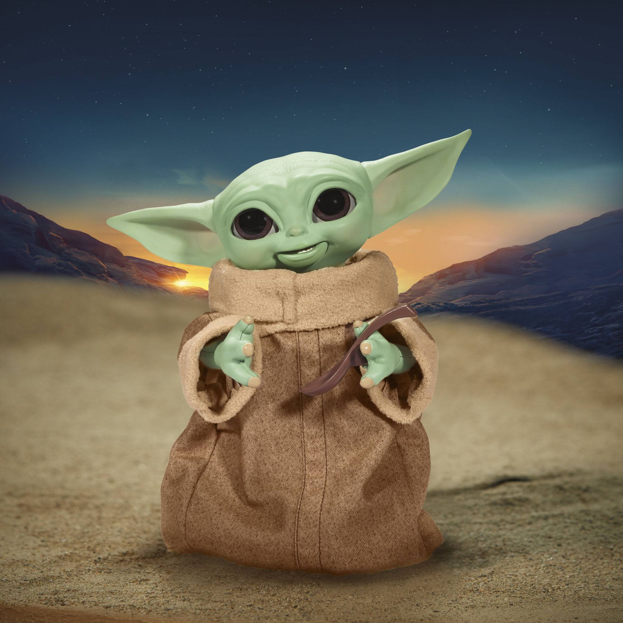 Hasbro's Interactive Star Wars Galactic Snackin' Grogu Animatronic Toy