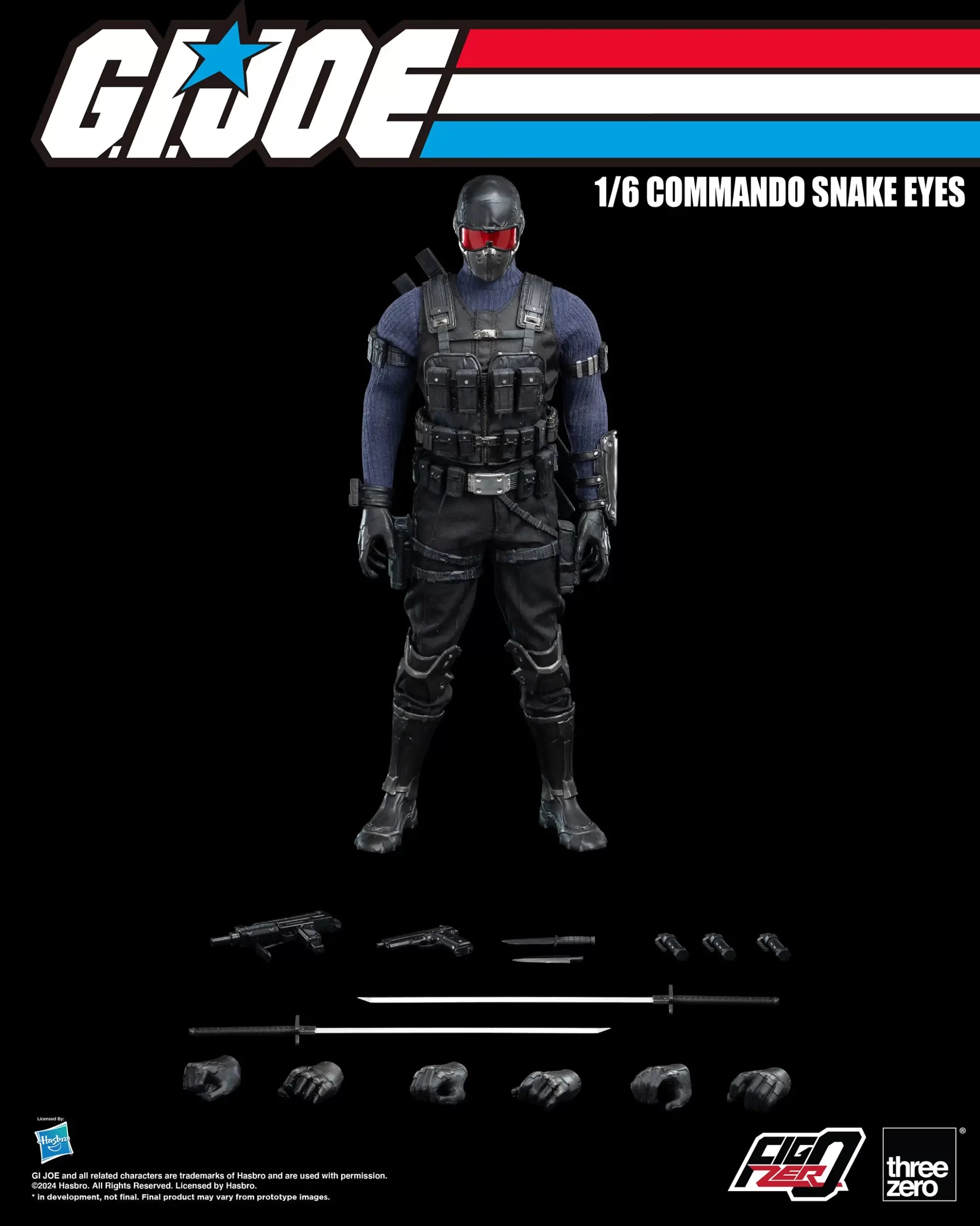 Threezero's FigZero 1/6 Scale G.I. Joe Commando Snake Eyes Collectible Figure