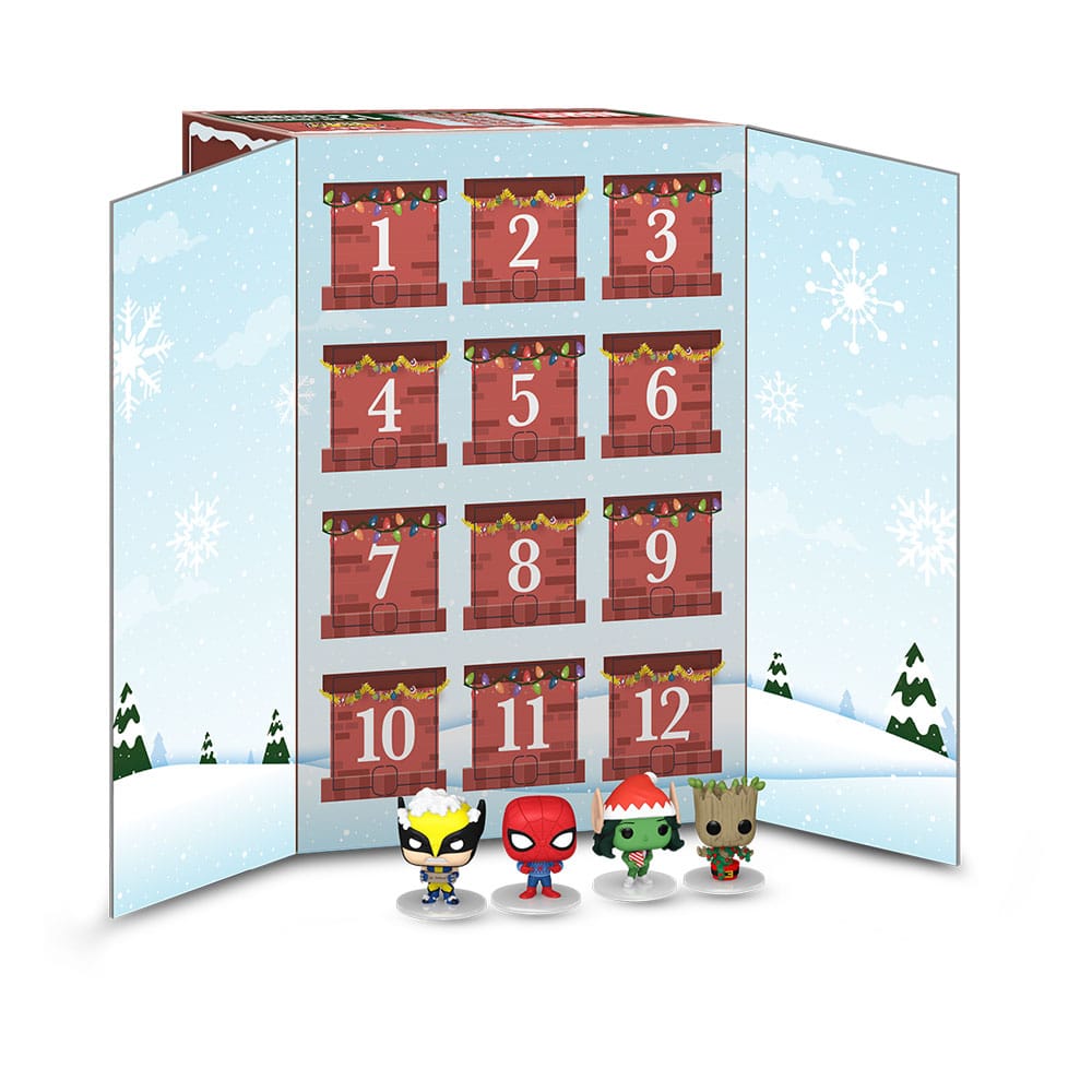 Marvel Themed 12 - Day Countdown Pocket - Sized POP! Miniature Advent Calendar for Collectors