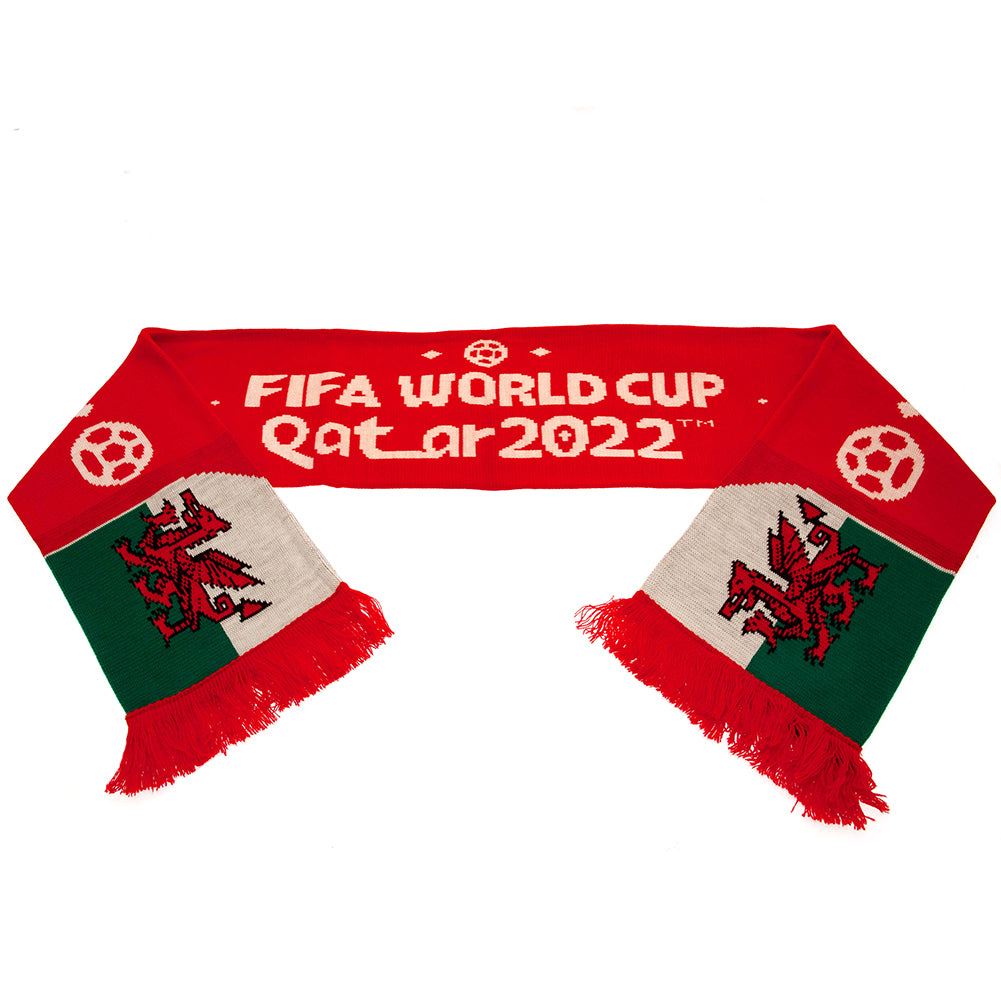 Qatar 2022 FIFA World Cup Wales Knitted Scarf for Supporters