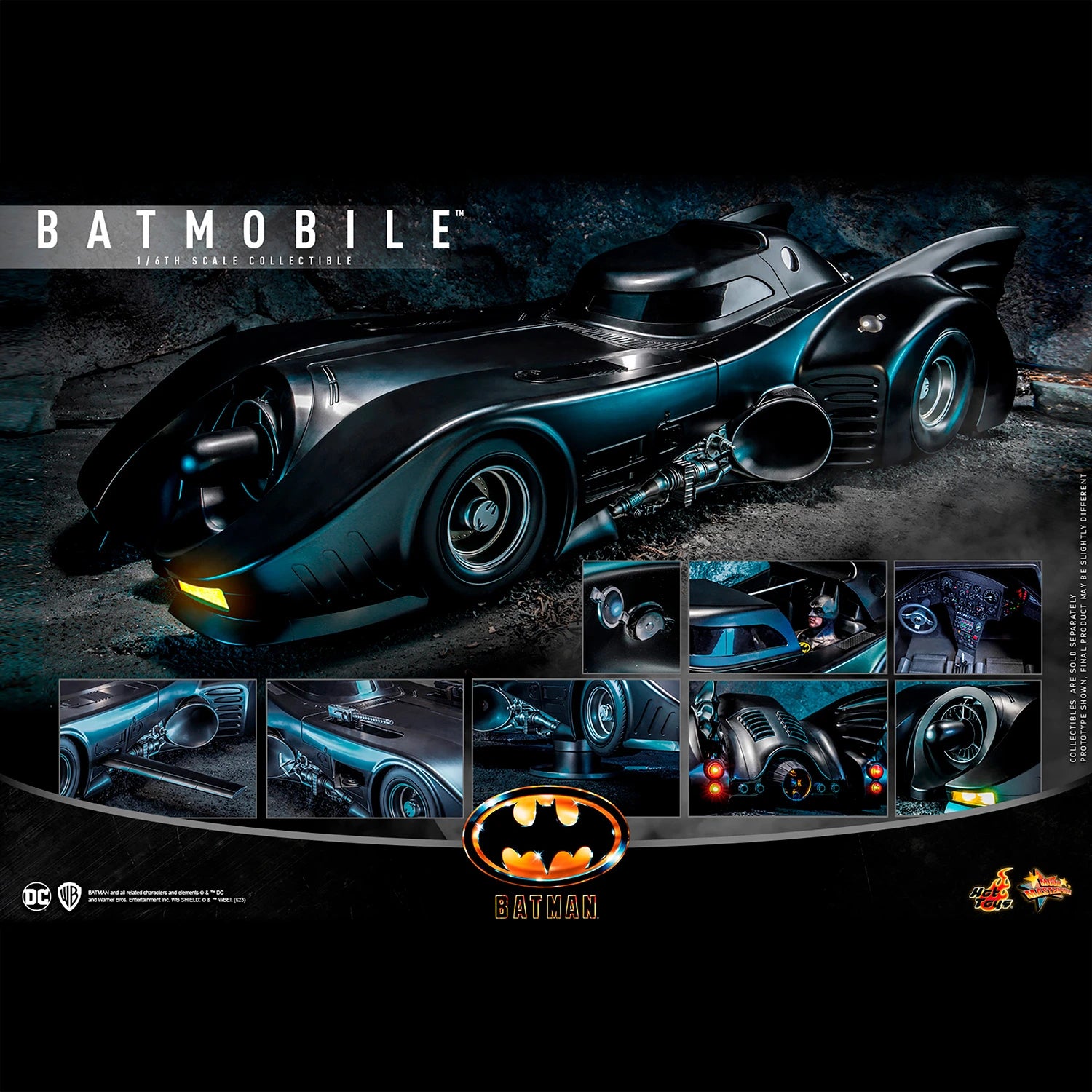 Hot Toys 1/6th Scale Collectible DC 1989 Batman Movie-inspired Batmobile Vehicle