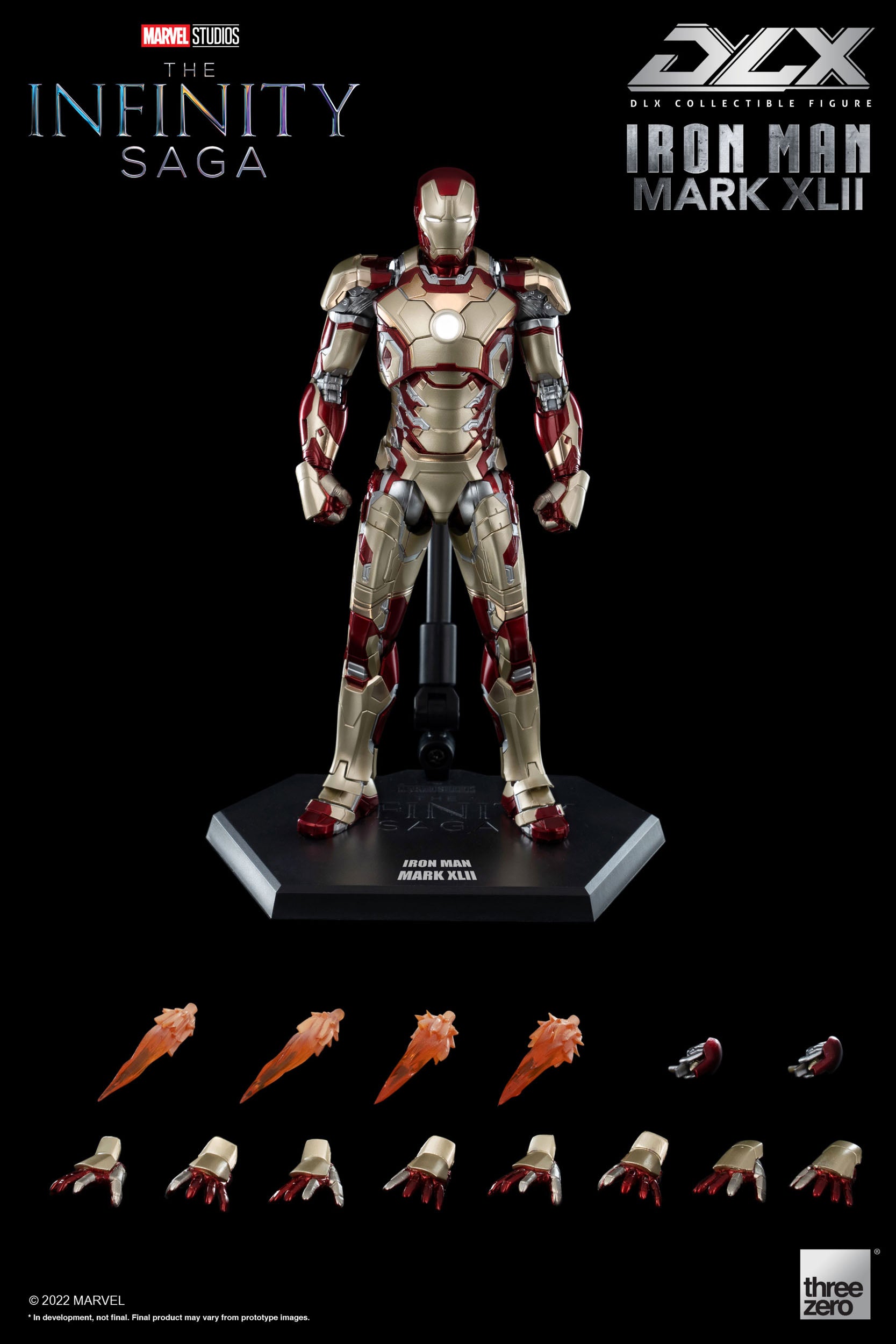 Marvel The Infinity Saga Deluxe Iron Man Mark 42 1/12 Scale Collectible Figure for Fans