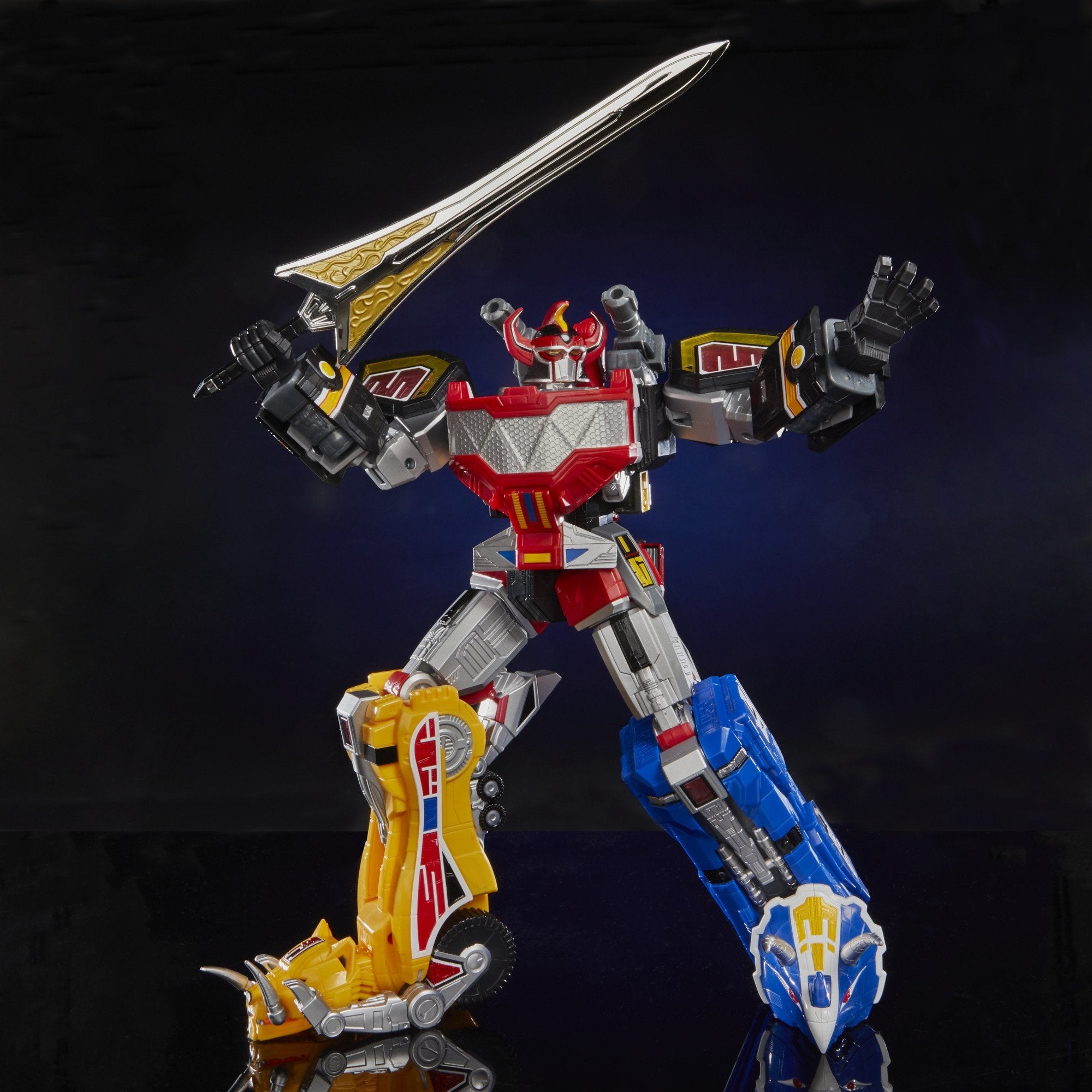 Hasbro Power Rangers Lightning Collection Premium Collectible Zord Ascension Project Mighty Morphin Dino Megazord Figure Set