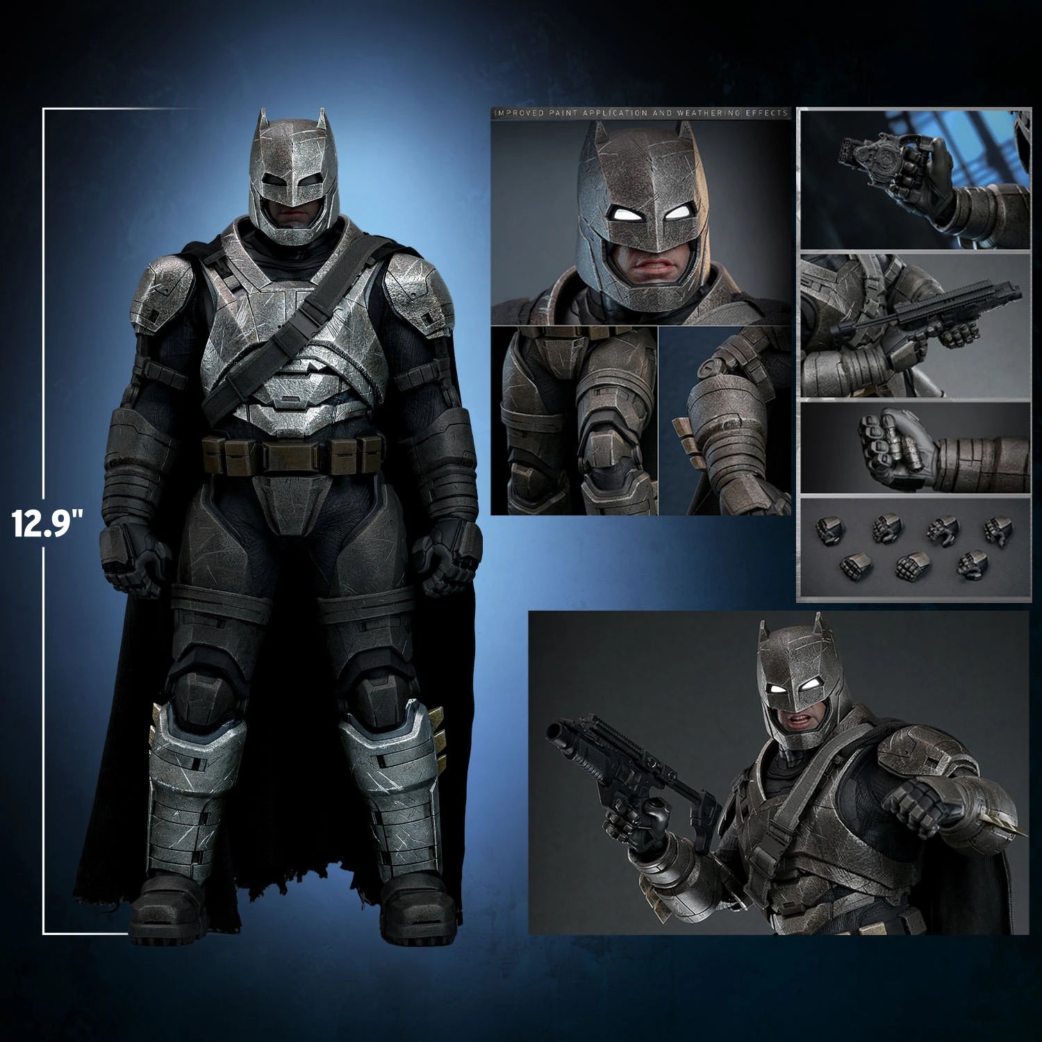 Hot Toys Highly Detailed 1/6th Scale Collectible Figure of Armored Batman (2.0) from Batman v Superman: Dawn of Justice