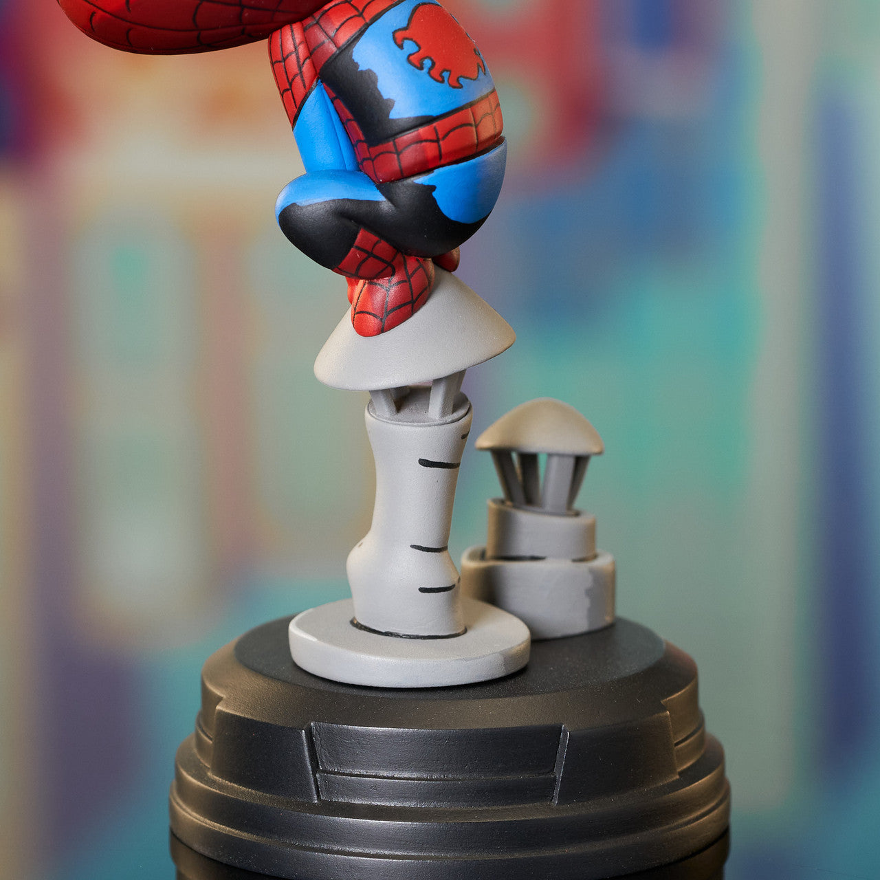 Limited Edition Marvel Animated Spider-Man Statue on Chimney