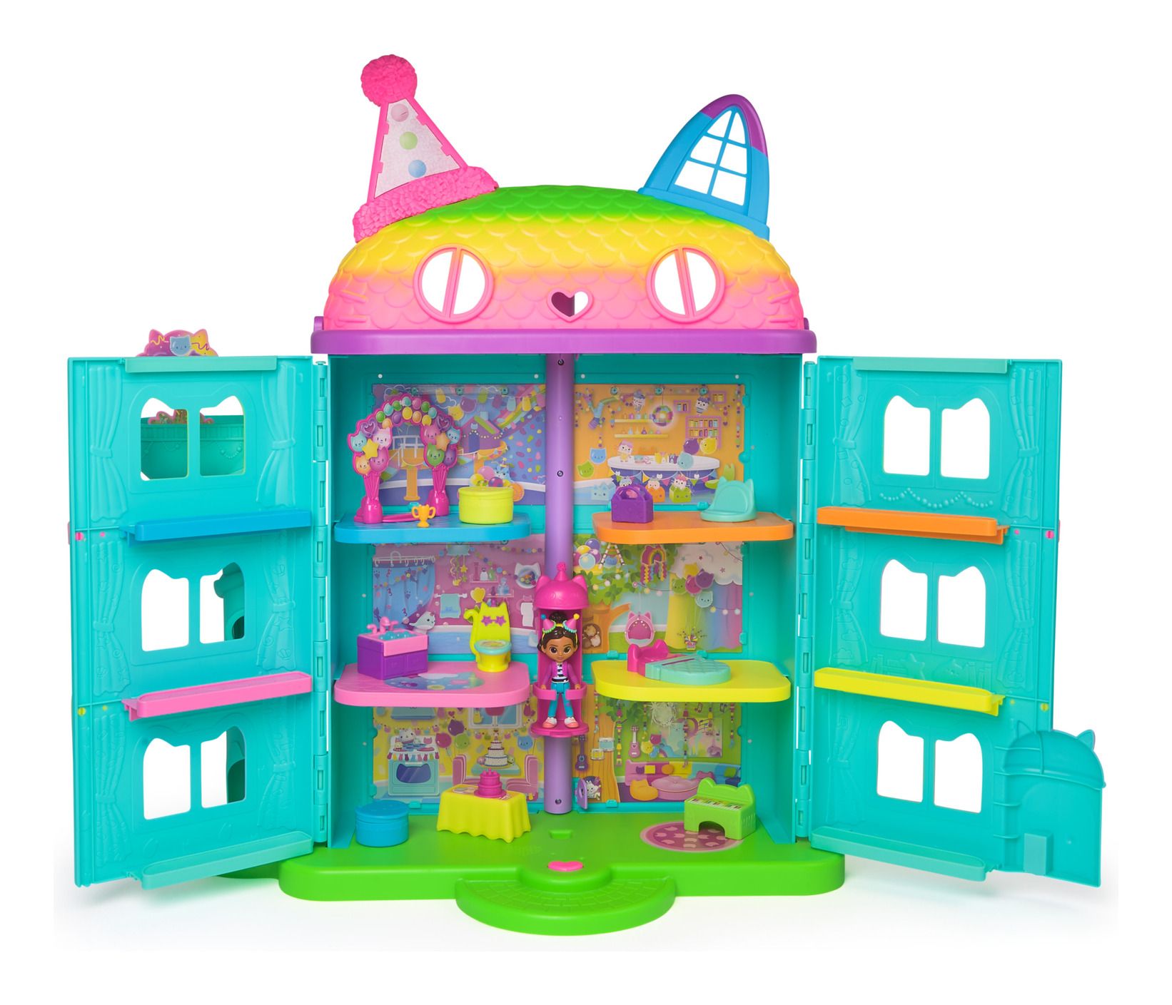 Gabby's Dollhouse 60cm Rainbow Purrfect Celebration Dollhouse Set