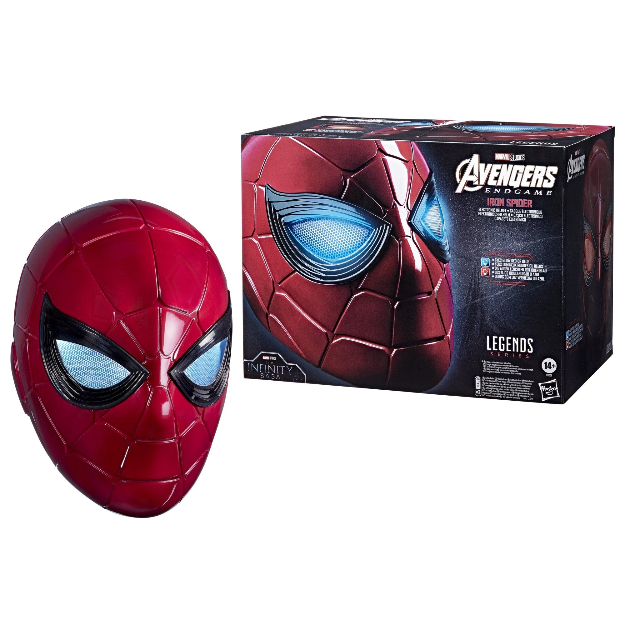Marvel Legends Electronic Iron Spider Helmet with 6 - Light Settings