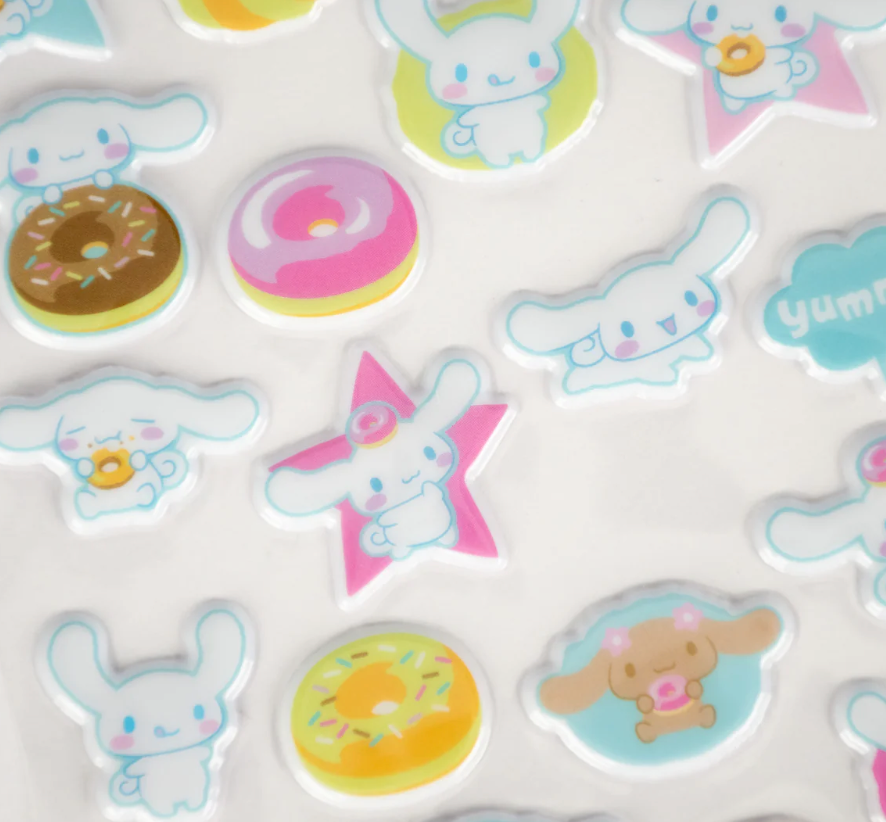 Hello Kitty & Friends Cinnamoroll Puff Adorable Kawaii 50 - Piece Stickers Set for Decorating