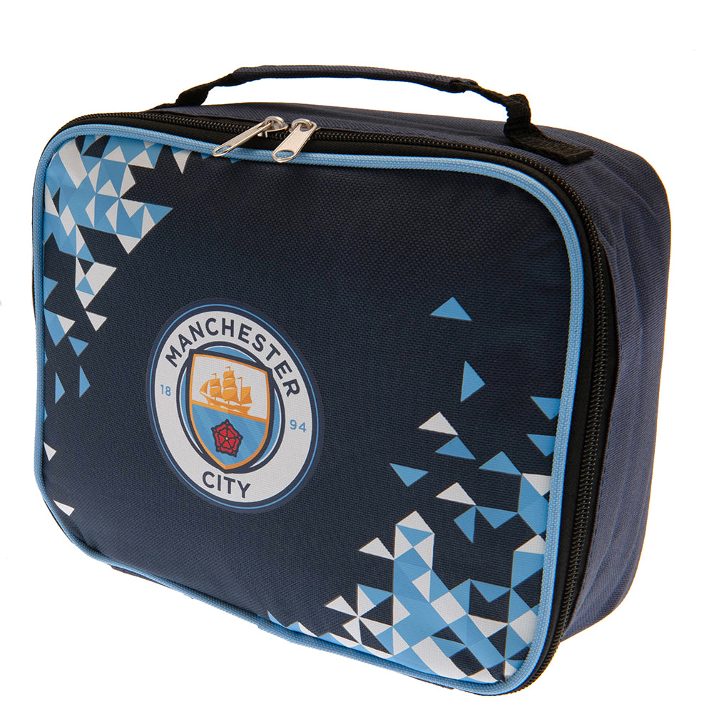 Manchester City FC Colorful Particle Design Double - Zipped Lunch Bag